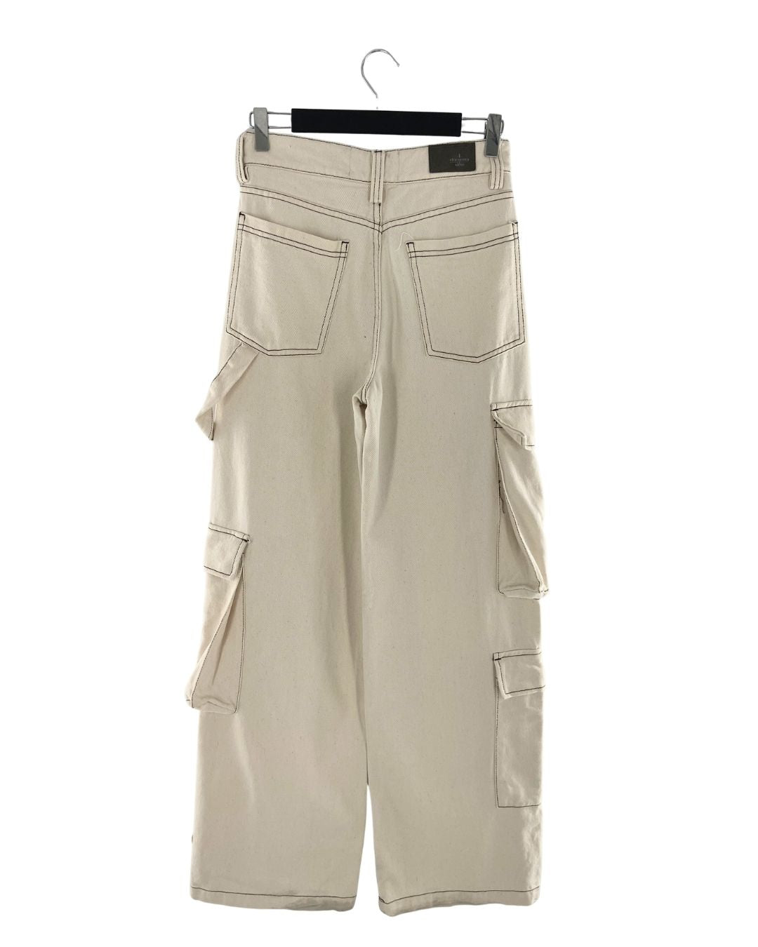 Jean rigido cargo wide leg