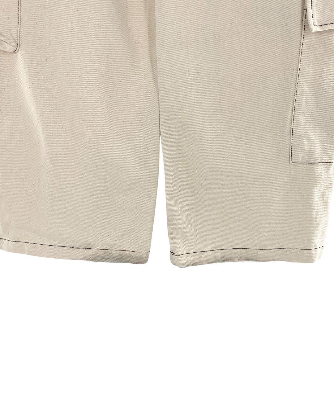 Jean rigido cargo wide leg