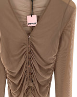 Blusa manga larga en mesh