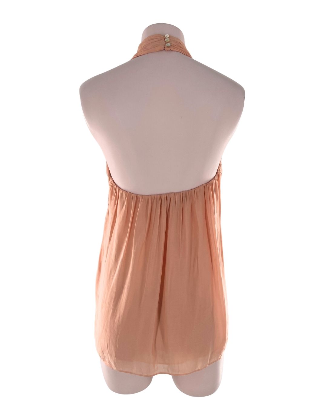 Blusa al cuello con anudado