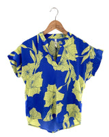 Blusa manga caida print flores