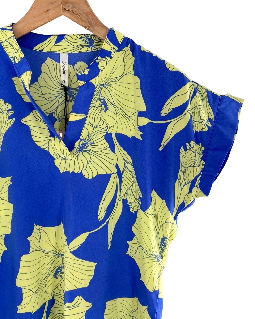 Blusa manga caida print flores