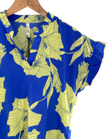 Blusa manga caida print flores