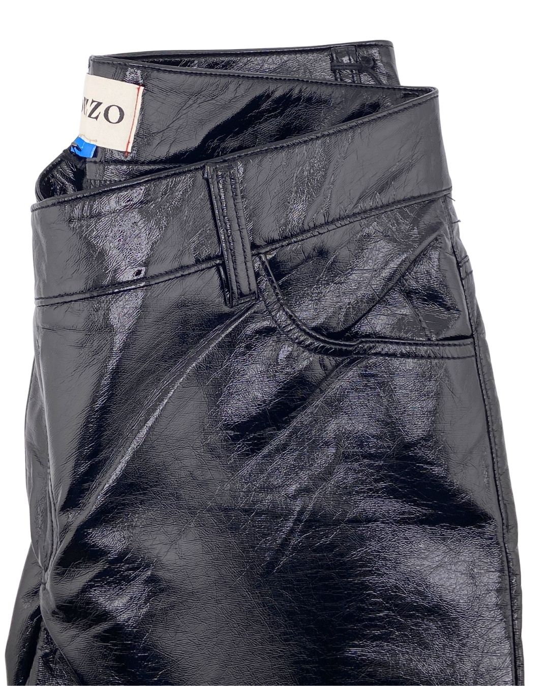 Pantalon wide leg efecto piel