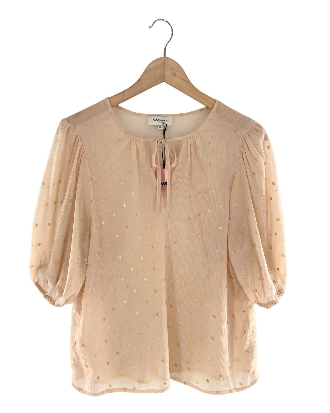 Blusa traslucida con textura