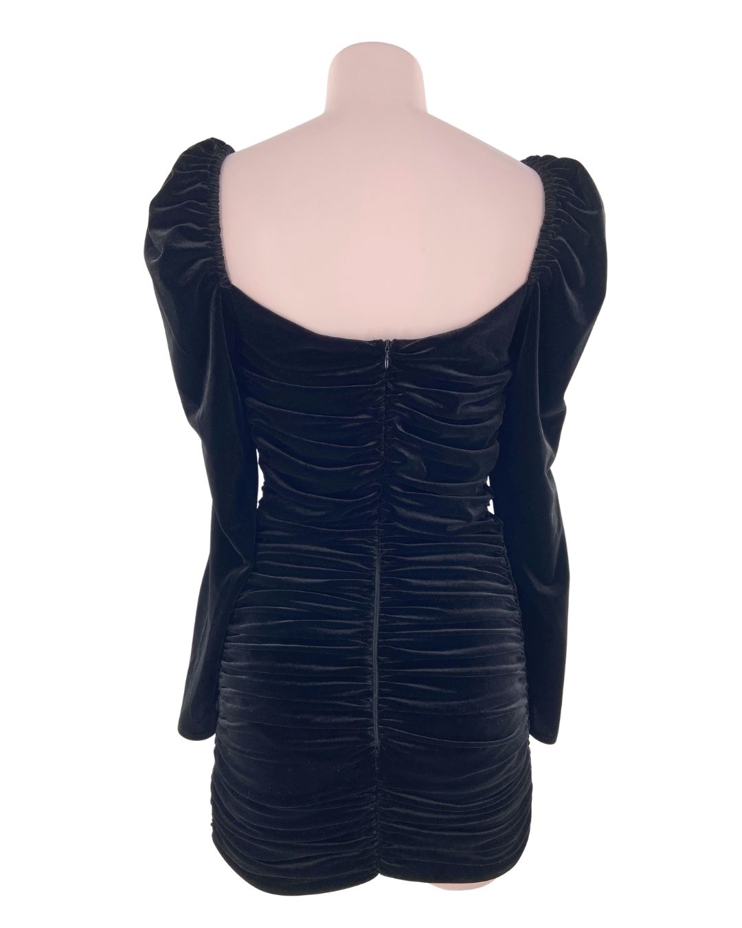 Vestido mini en velvet lace up