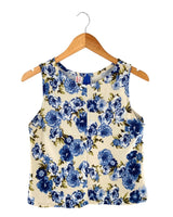 Blusa sleeveless con textura
