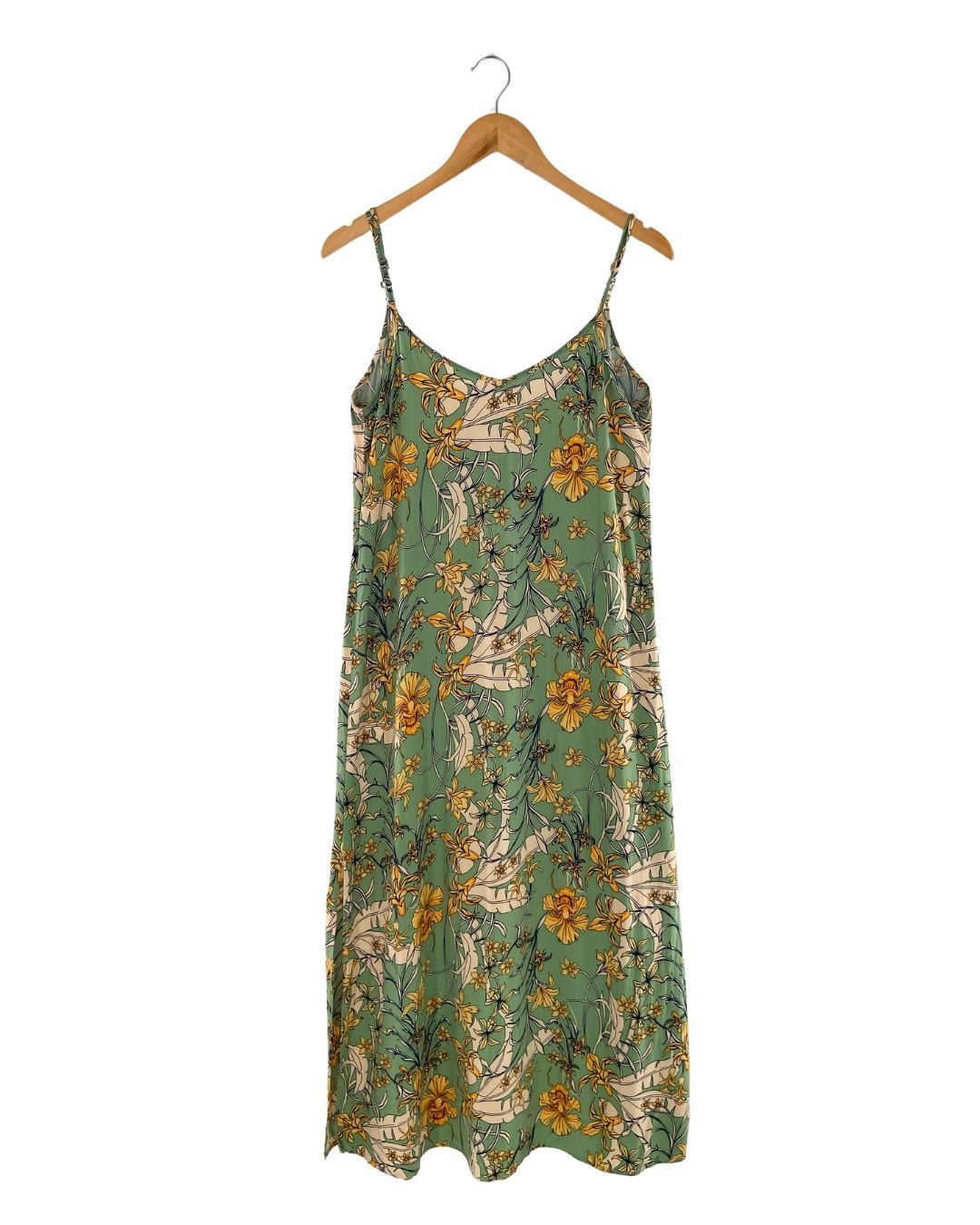 Vestido midi de tiras print