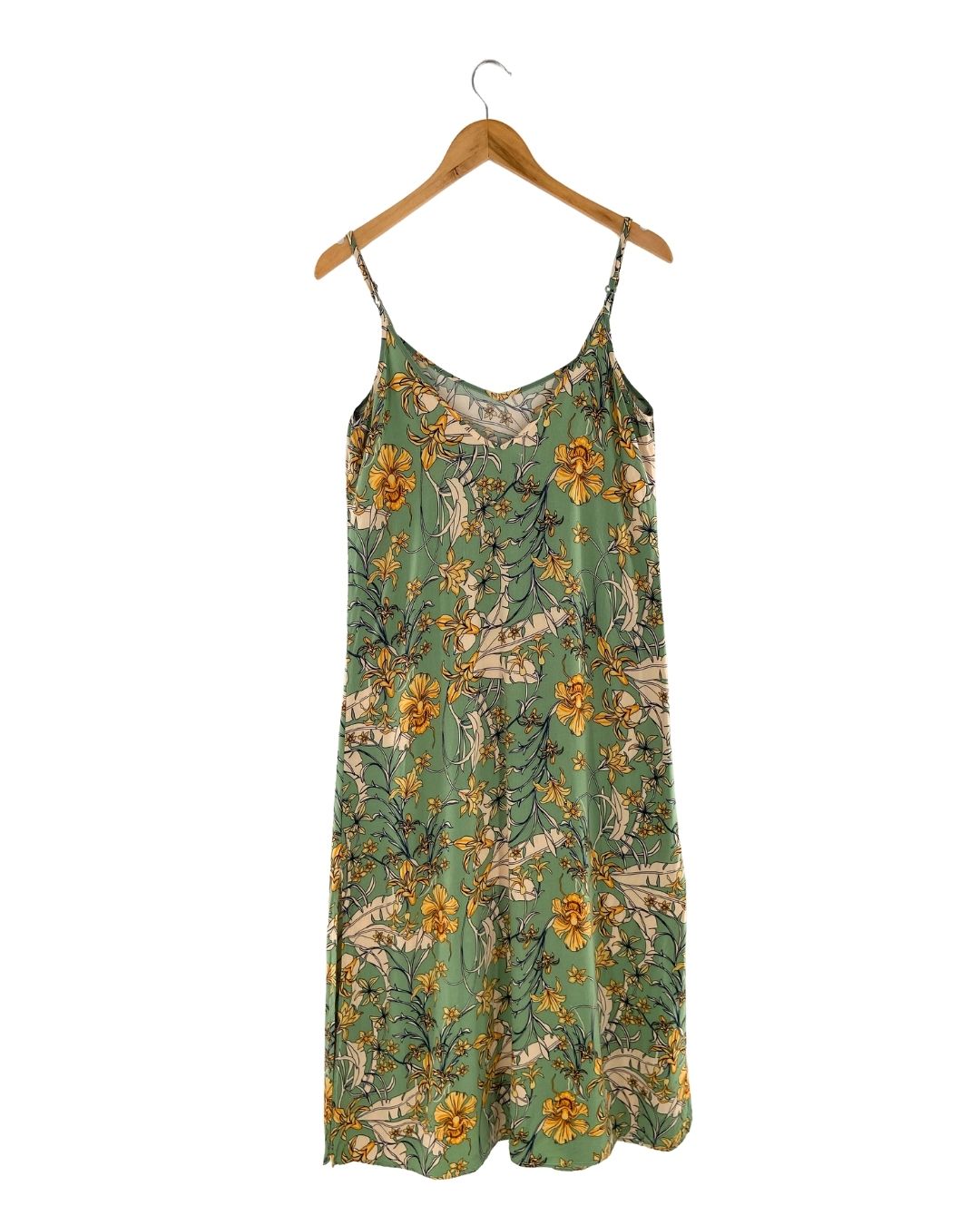 Vestido midi de tiras print