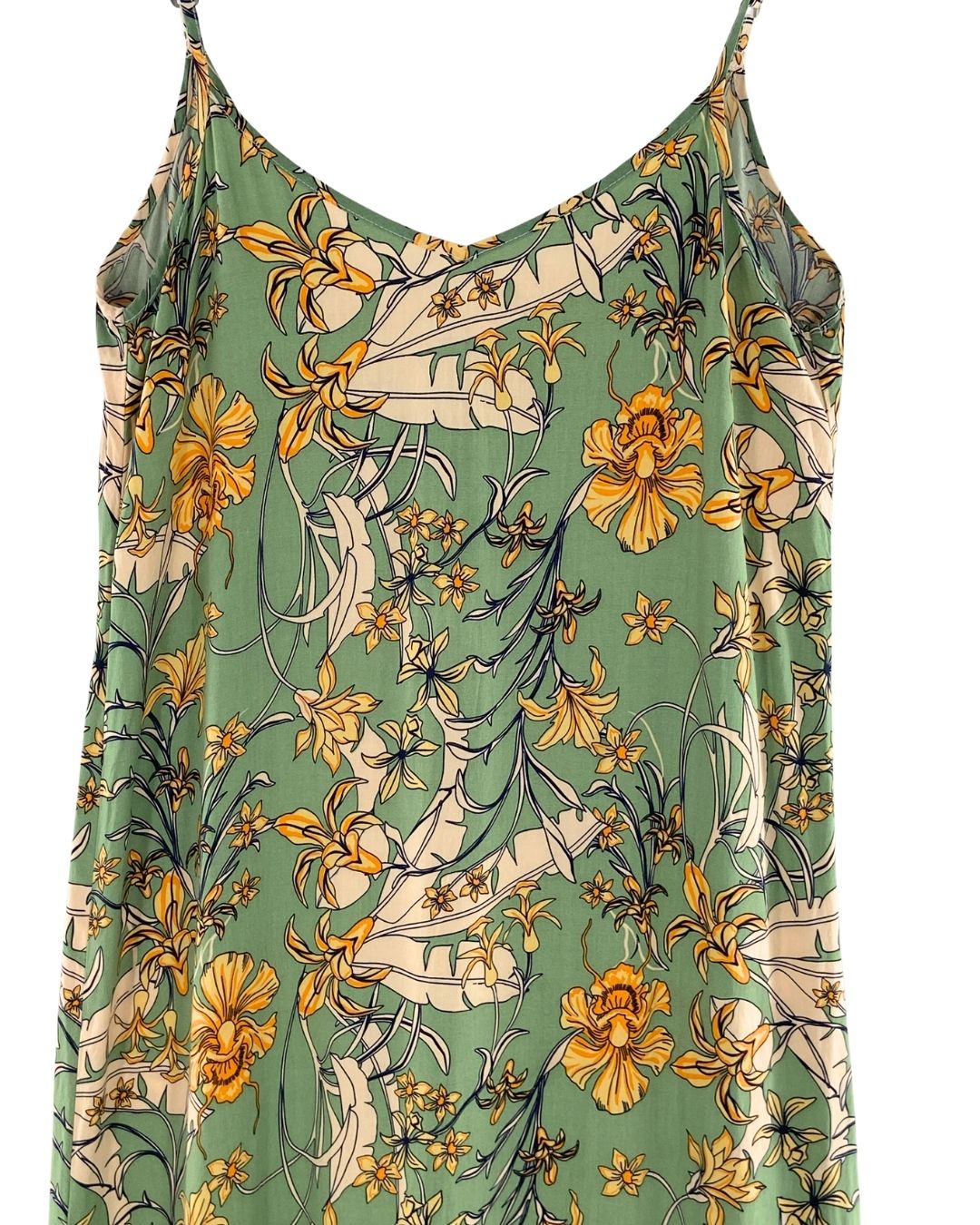 Vestido midi de tiras print