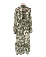 Vestido midi con textura print
