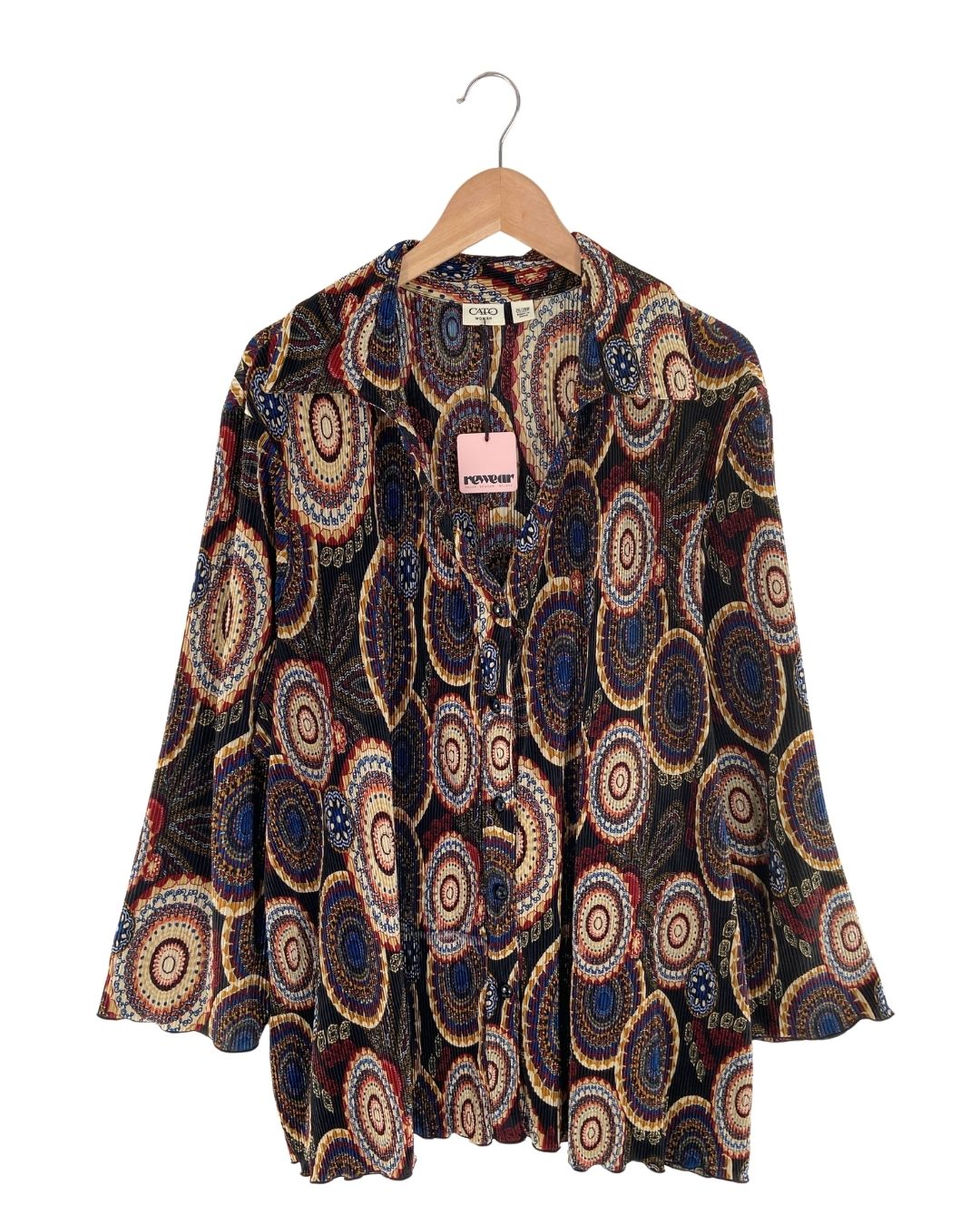 Camisa oversize plisada print