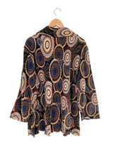 Camisa oversize plisada print