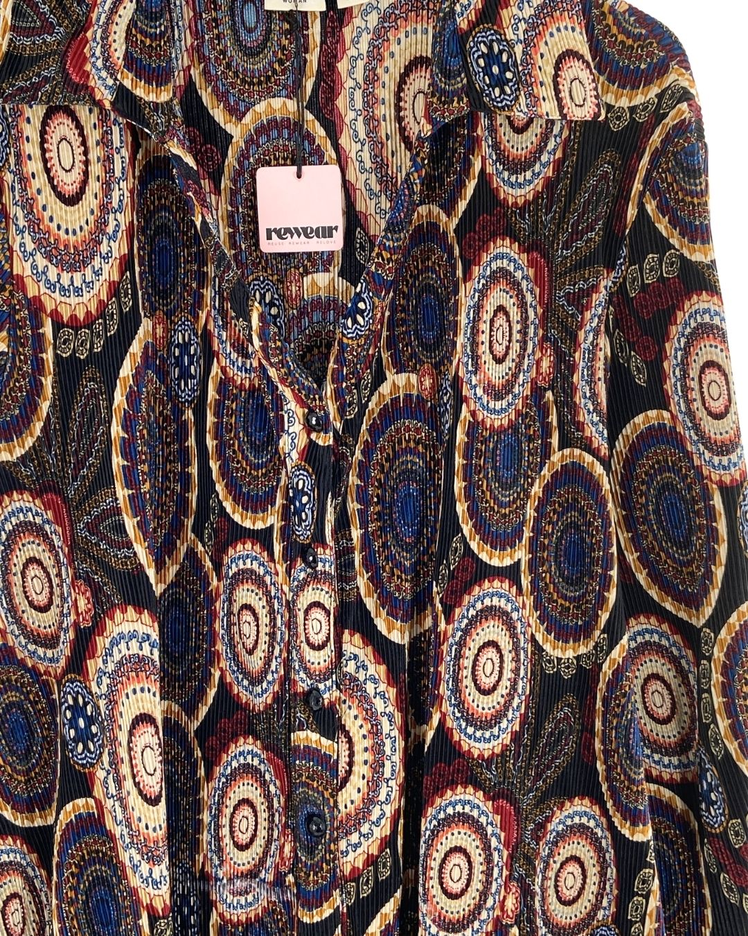 Camisa oversize plisada print