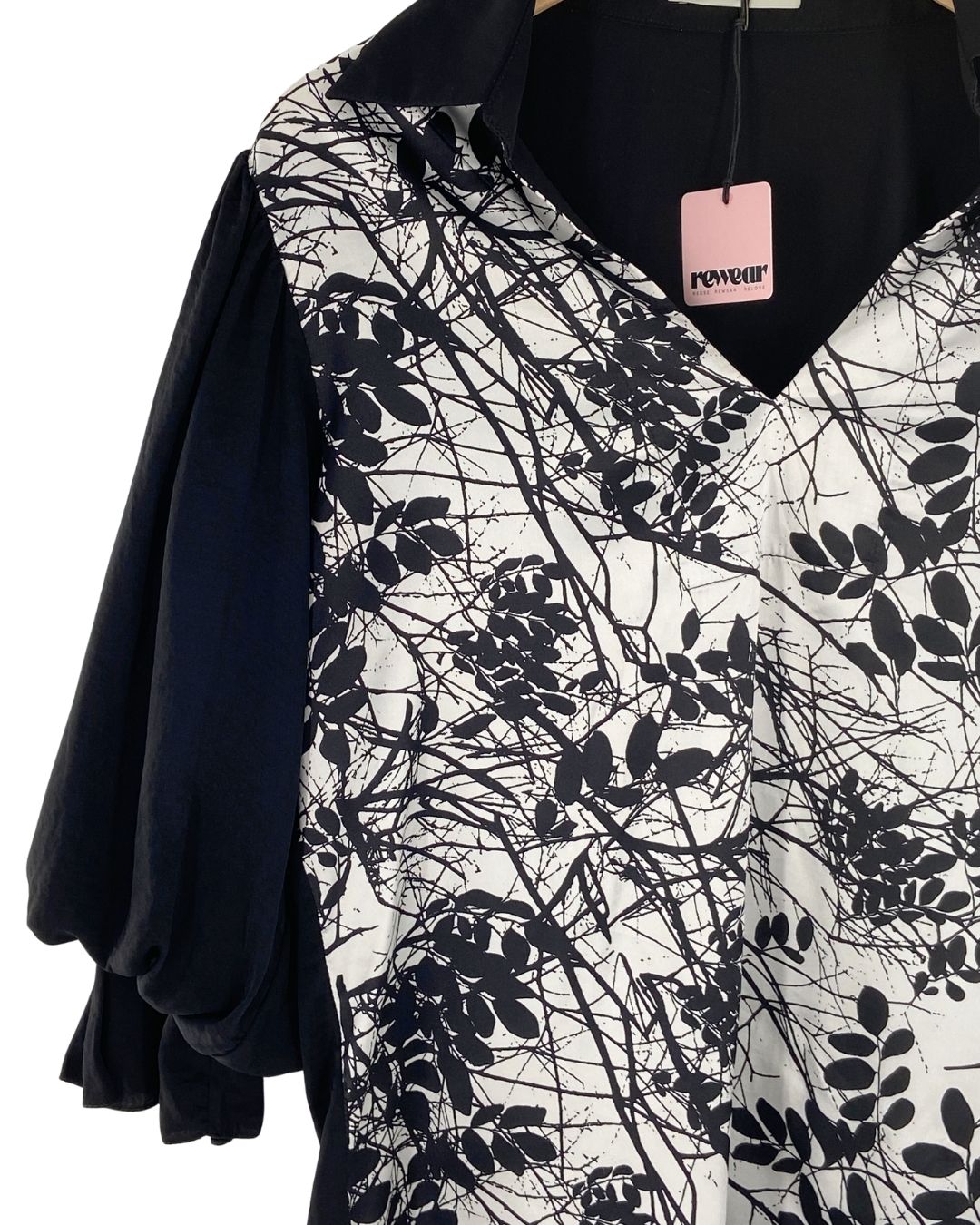 Blusa satinada color block