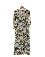 Vestido abotonado satinado