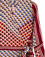 Blusa wrap satinada print