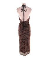 Maxi vestido en mesh anudado