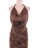 Maxi vestido en mesh anudado