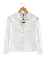 Camisa en ojalillo cuello mao