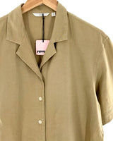 Camisa crop manga corta