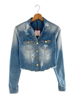 Chaqueta crop en denim