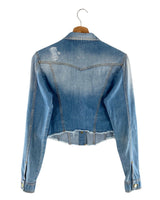 Chaqueta crop en denim