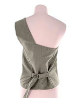 Blusa abotonada one shoulder
