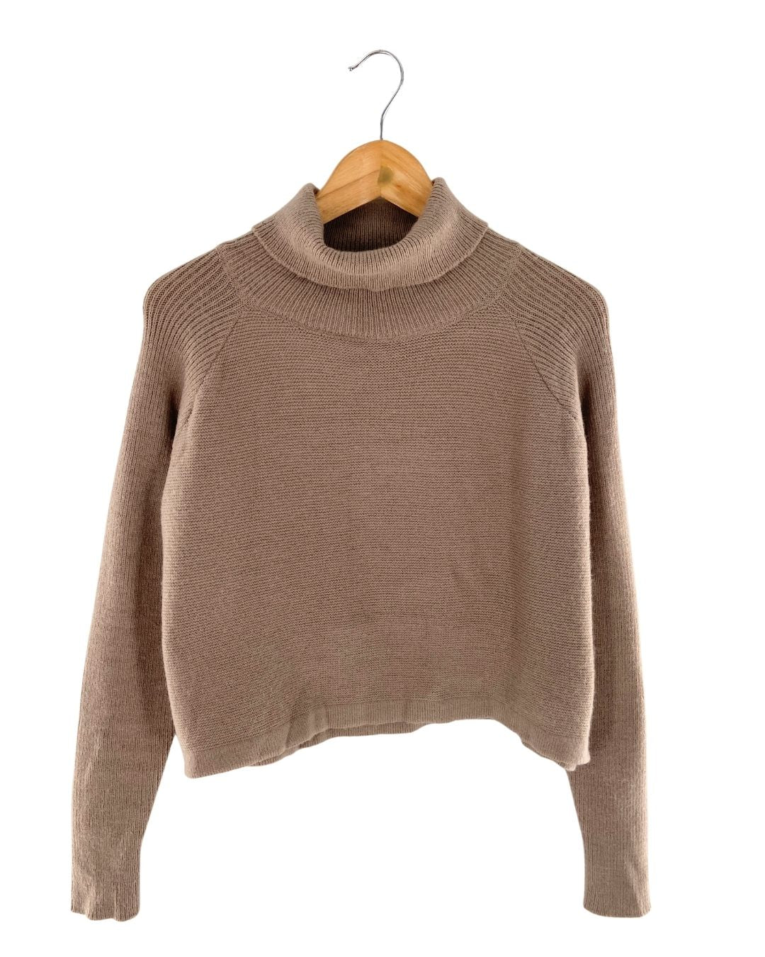 Saco crop cuello alto oversize