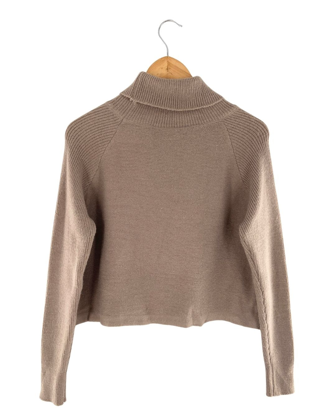Saco crop cuello alto oversize