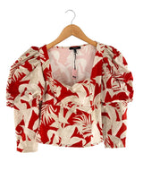 Blusa manga princesa print flo