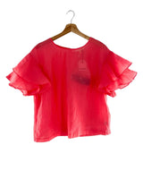 Blusa traslucida con lazo