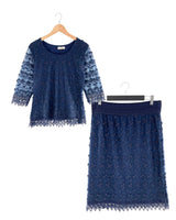 Set de blusa y falda en mesh