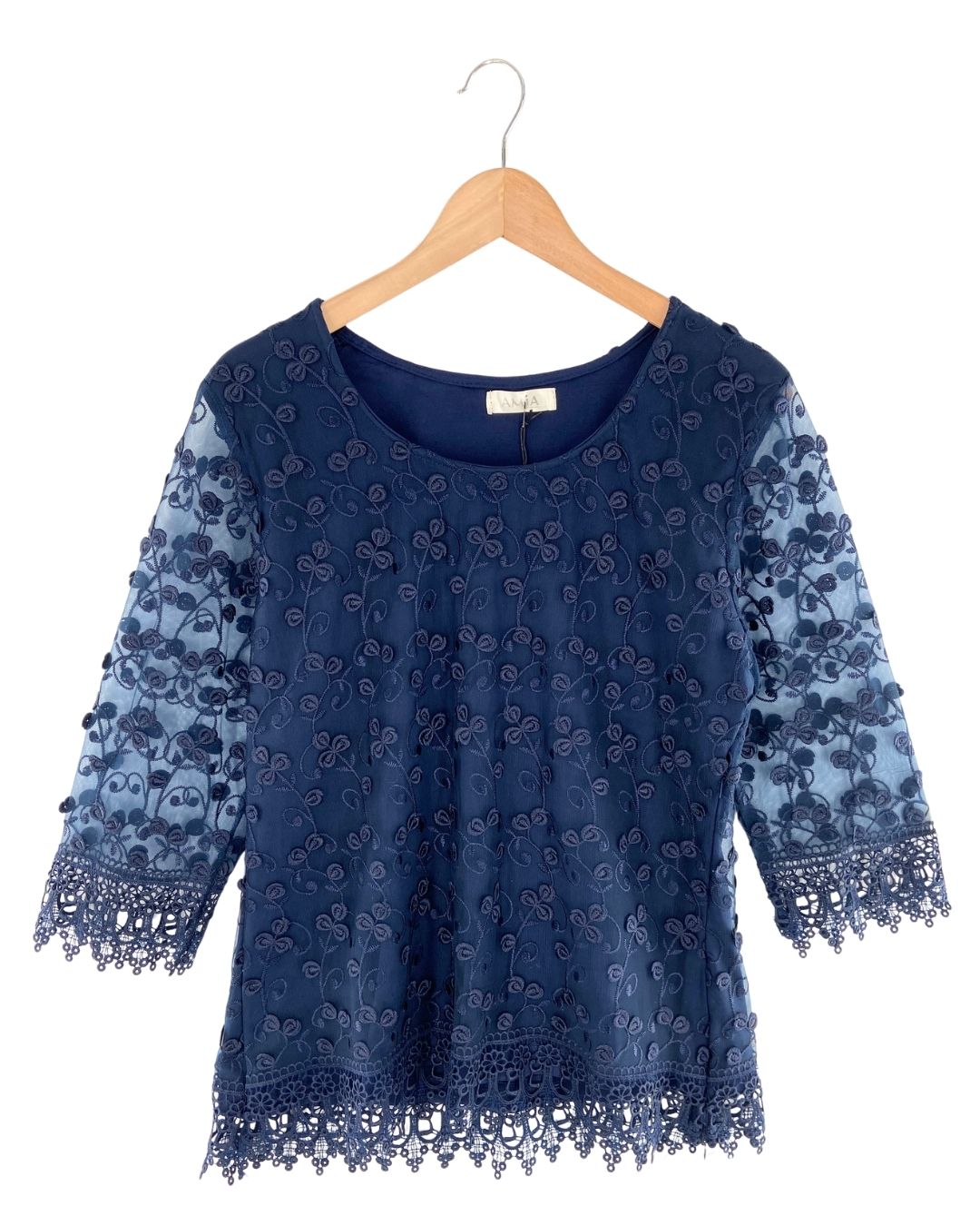 Set de blusa y falda en mesh