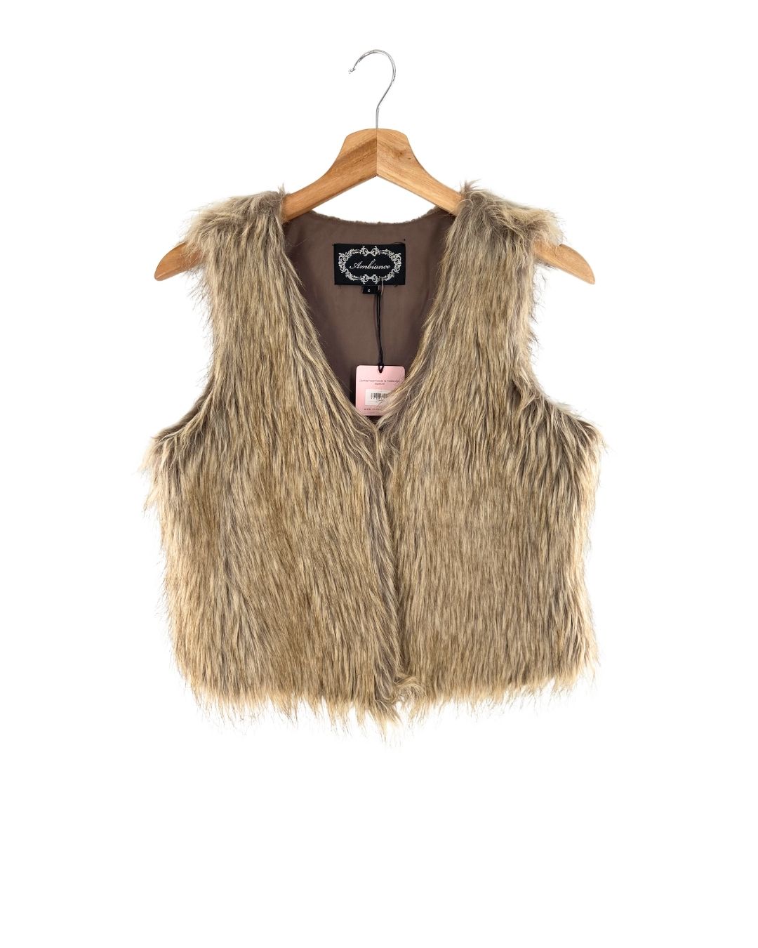 Chaleco afelpado con broche
