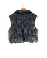 Chaleco acolchado efecto piel