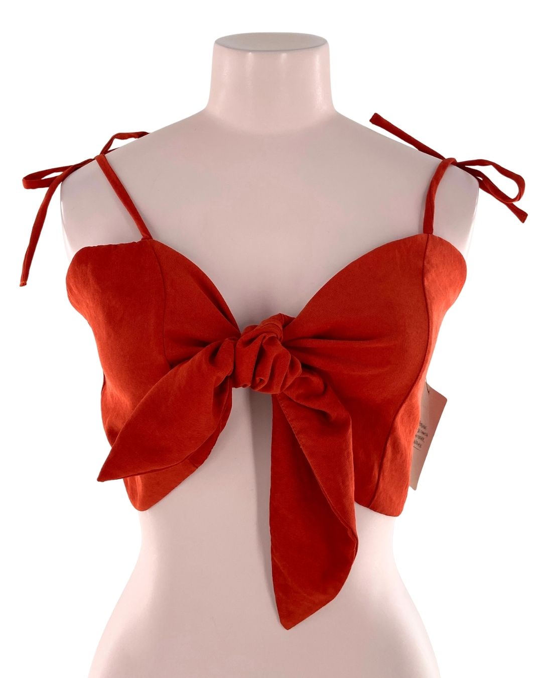 Crop top de tiras anudado