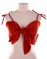 Crop top de tiras anudado