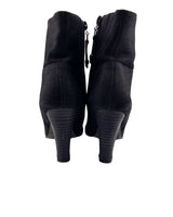 Botines de tacon en cuero