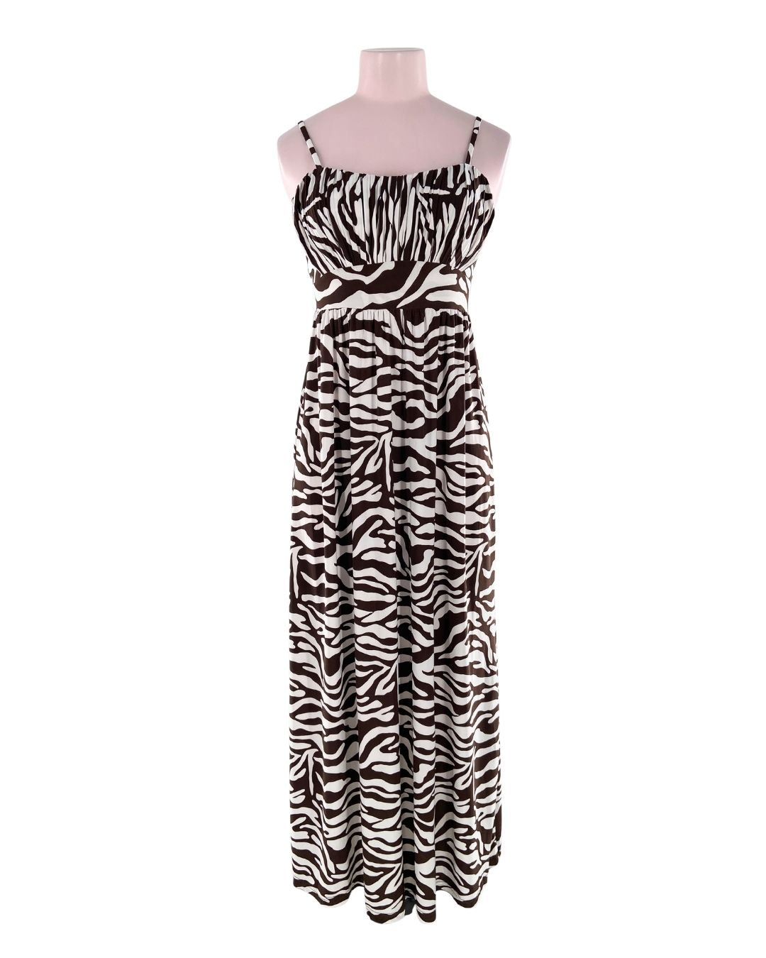 Maxi vestido licrado de tiras