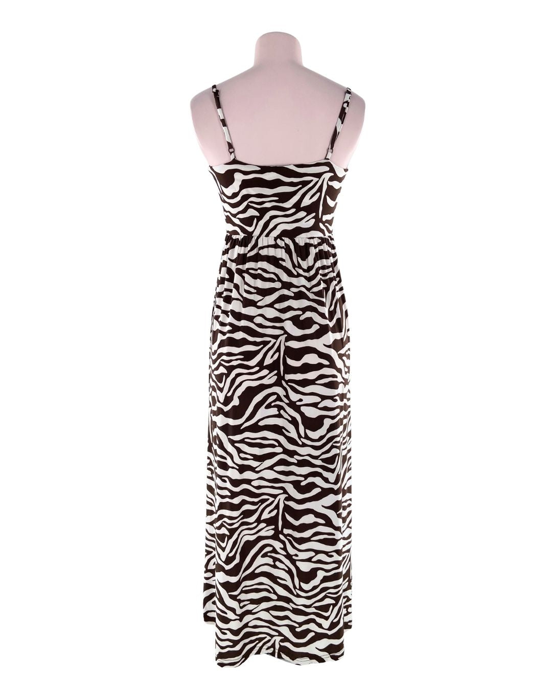 Maxi vestido licrado de tiras