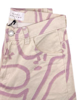 Mom jean rigido print lineas