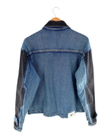 Chaqueta en denim color block