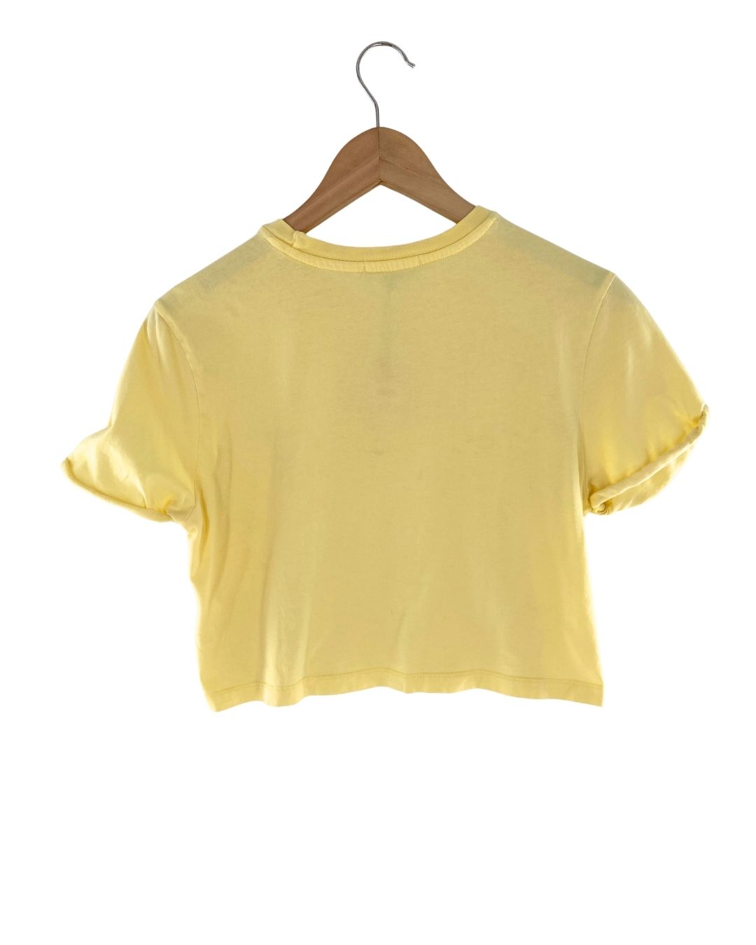 Camiseta crop manga corta