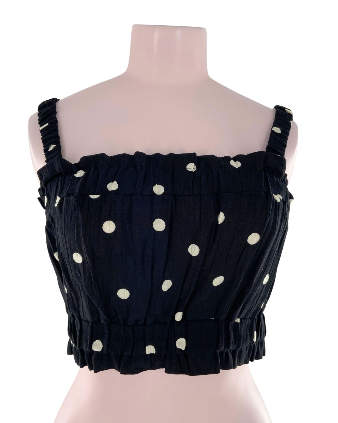 Crop top de tiras encauchada