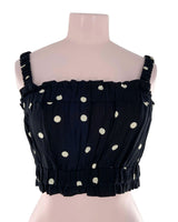 Crop top de tiras encauchada