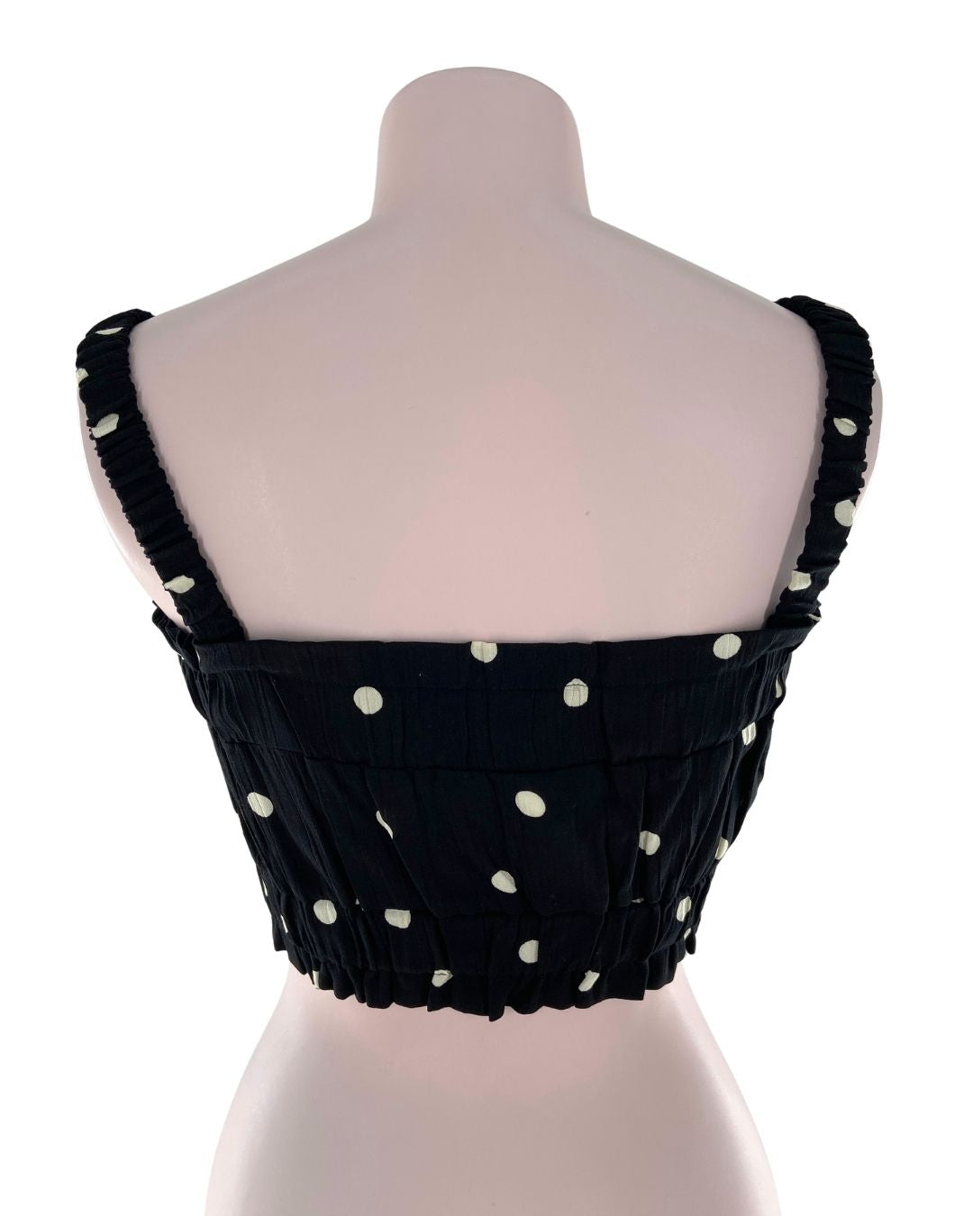 Crop top de tiras encauchada