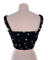 Crop top de tiras encauchada