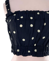 Crop top de tiras encauchada