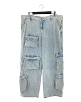 Jean rigido cargo efecto wash
